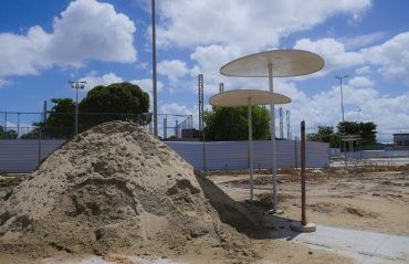 Obra no Parque da Criança passa por nova etapa para implantação de brinquedos
