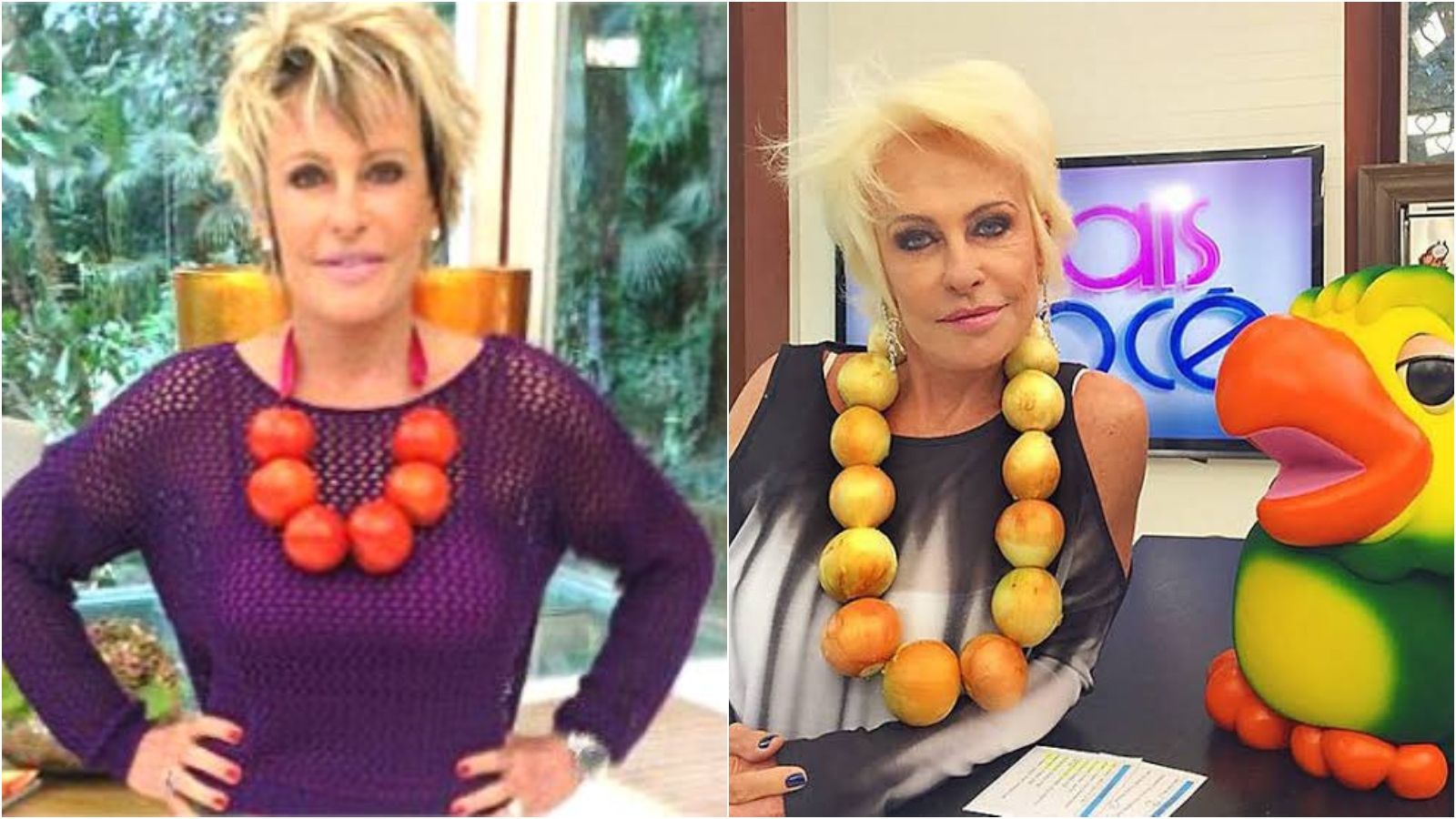 Após Ana Maria Braga criticar Beatriz por uso de comidas para looks, web relembra que a apresentadora já fez o mesmo