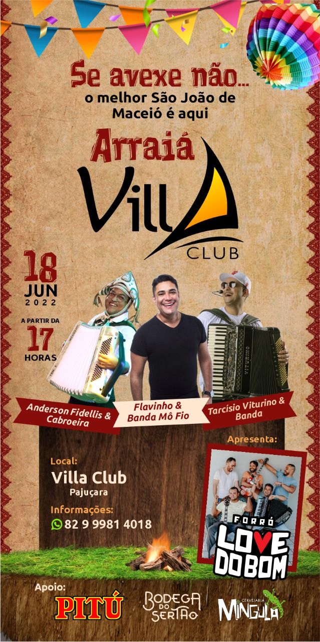 Encontro revela os nomes das atrações do Arraiá Villa Clube