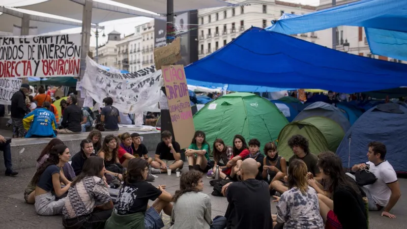 Protestos em Madri entram no 3º dia após despejo de aposentada