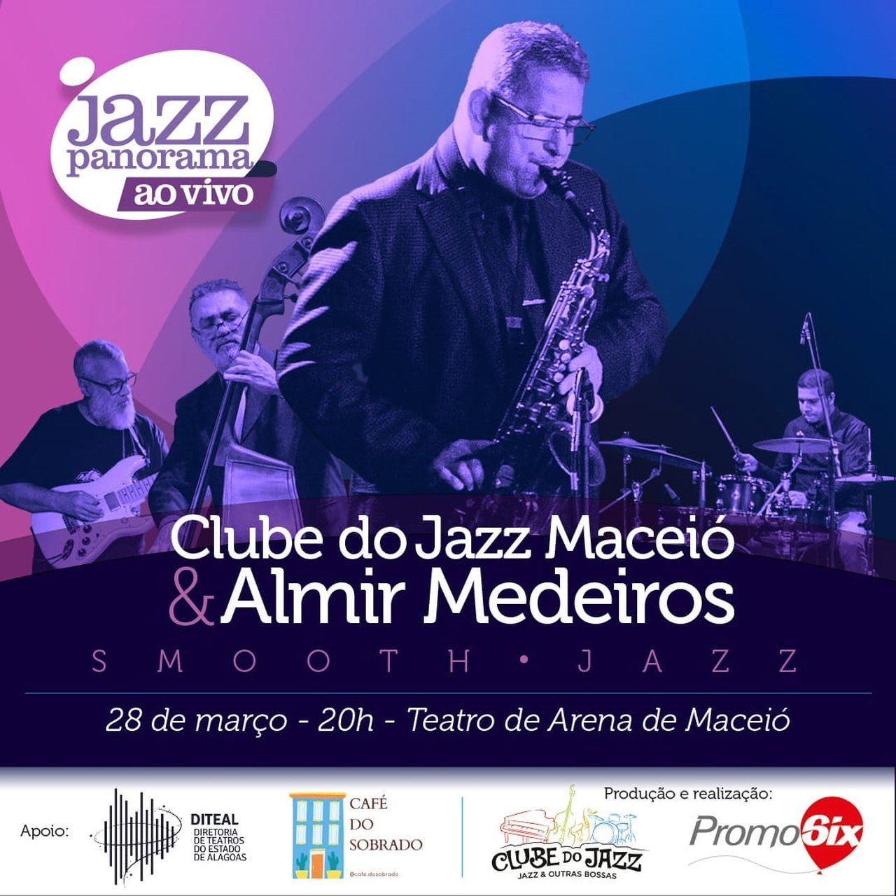 Clube do Jazz de Maceió abre temporada 2023 do ‘Jazz panorama ao vivo’