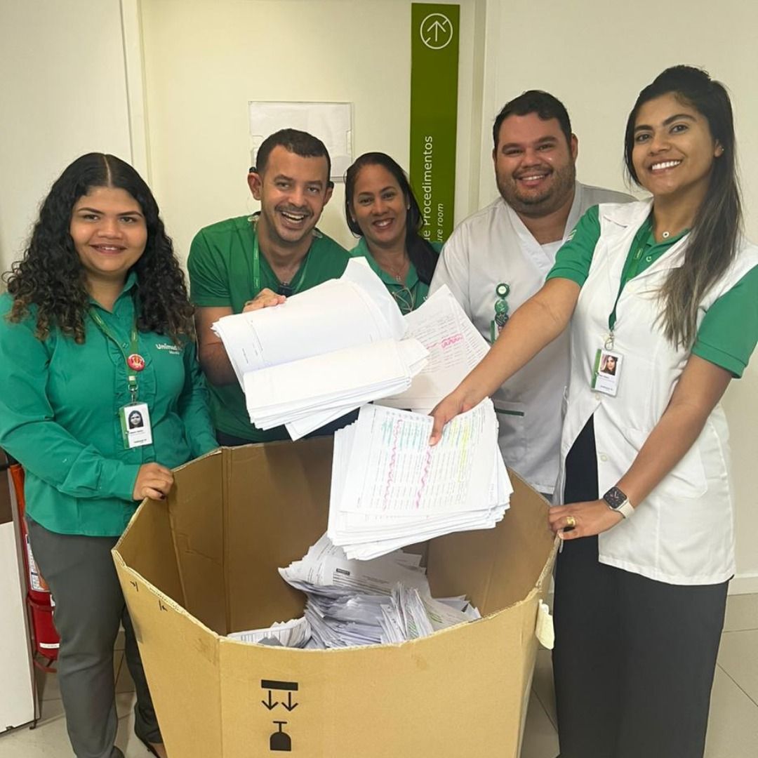 Unimed Maceió reforça proteção de dados com descarte seguro de 84 kg de documentos