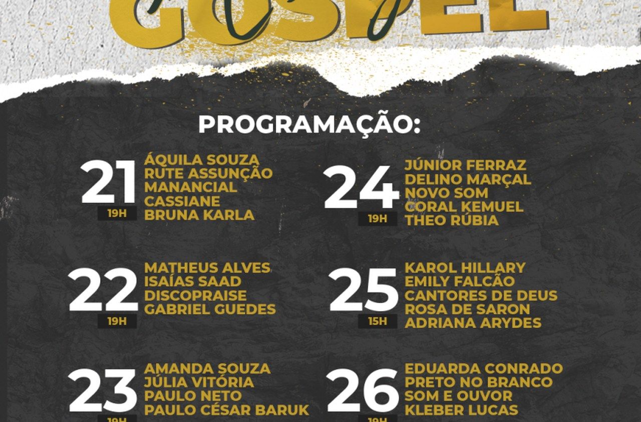 FMAC divulga programação do Festival Massayó Gospel, que acontece de 21 a 26 de setembro