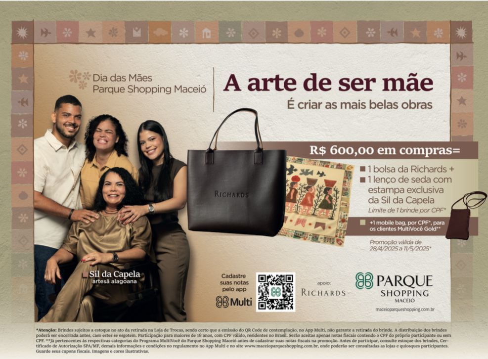 Dia das Mães do Parque Shopping enaltece artista alagoana e a cultura popular do estado