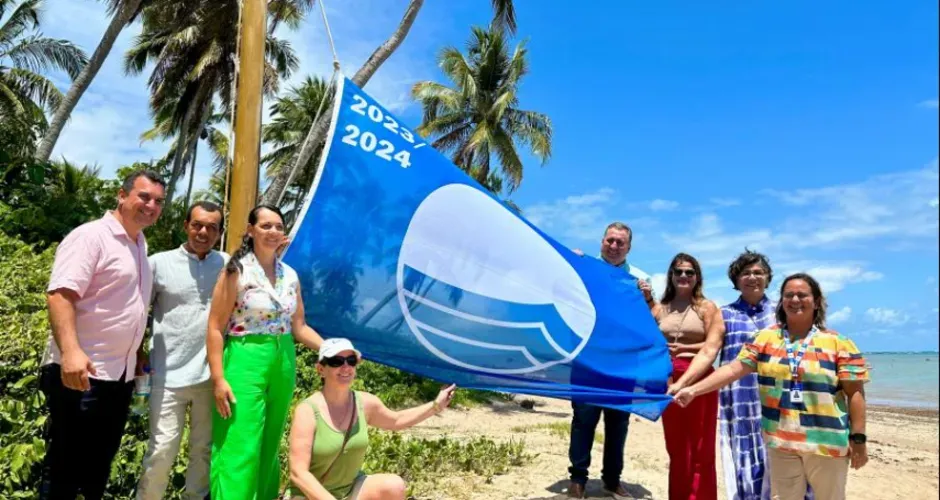 Pelo 4º ano consecutivo, Praia do Patacho recebe selo do Programa da Bandeira Azul