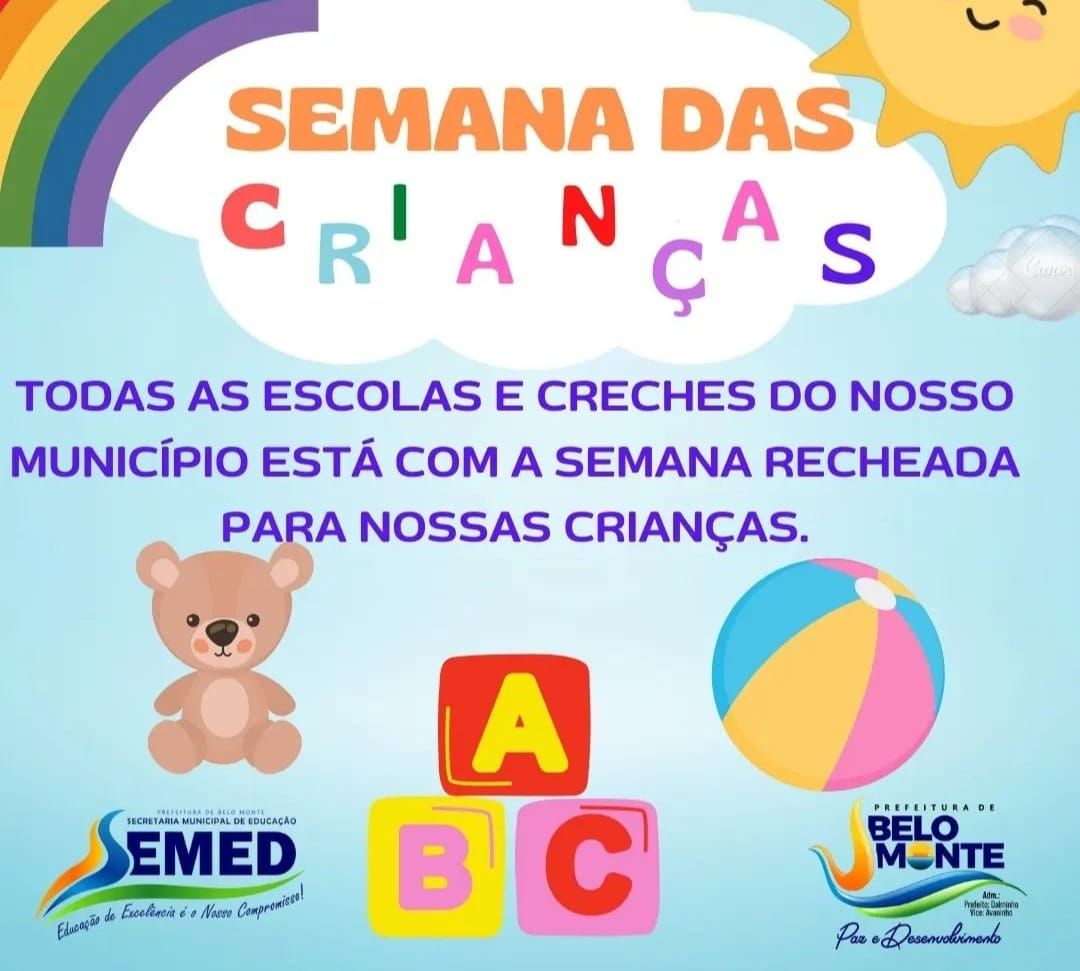 Secretaria de Educação de Belo Monte promove diversas atividades para comemorar Semana da Criança