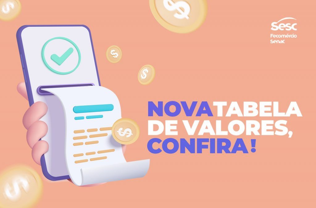 Sesc atualiza tabela de valores para serviços e produtos