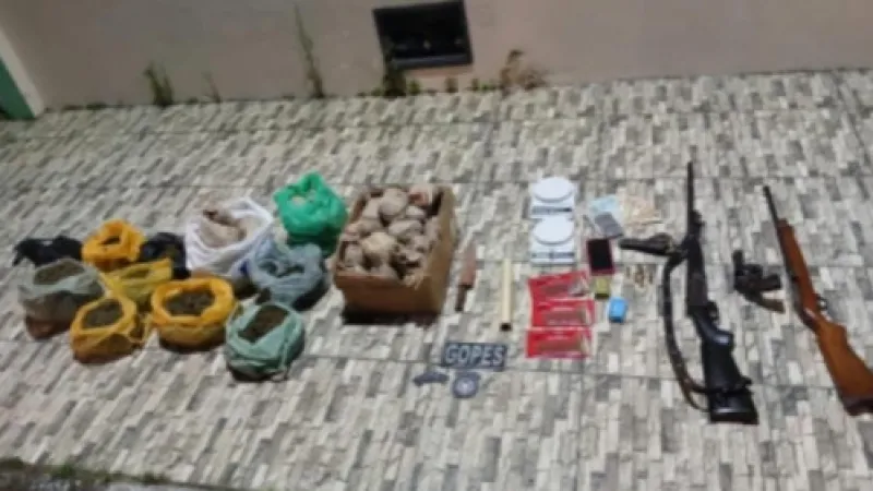 Polícia Militar apreende três armas e 6,5Kg de maconha em Olho D’Água Grande