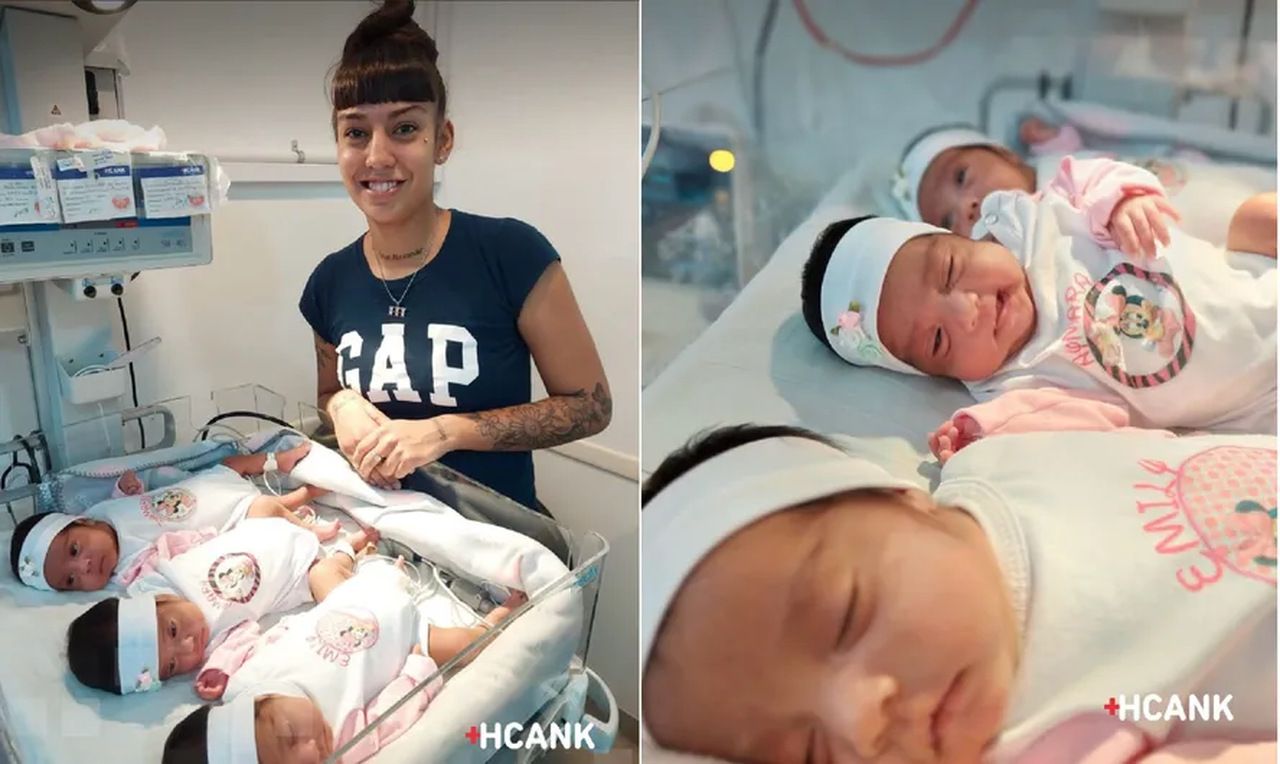 Mãe dá à luz trigêmeas idênticas concebidas naturalmente; probabilidade é um em um milhão