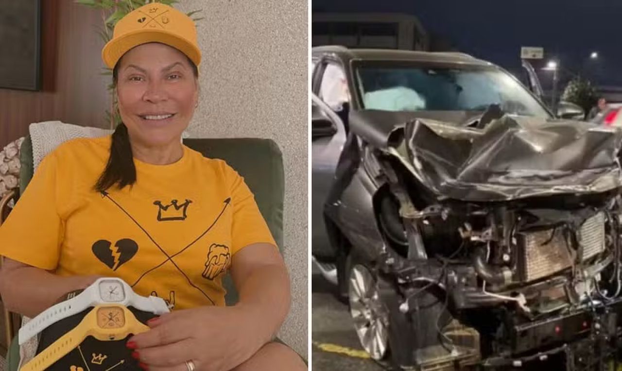 Mãe de Marília Mendonça sofre acidente de carro em São Paulo