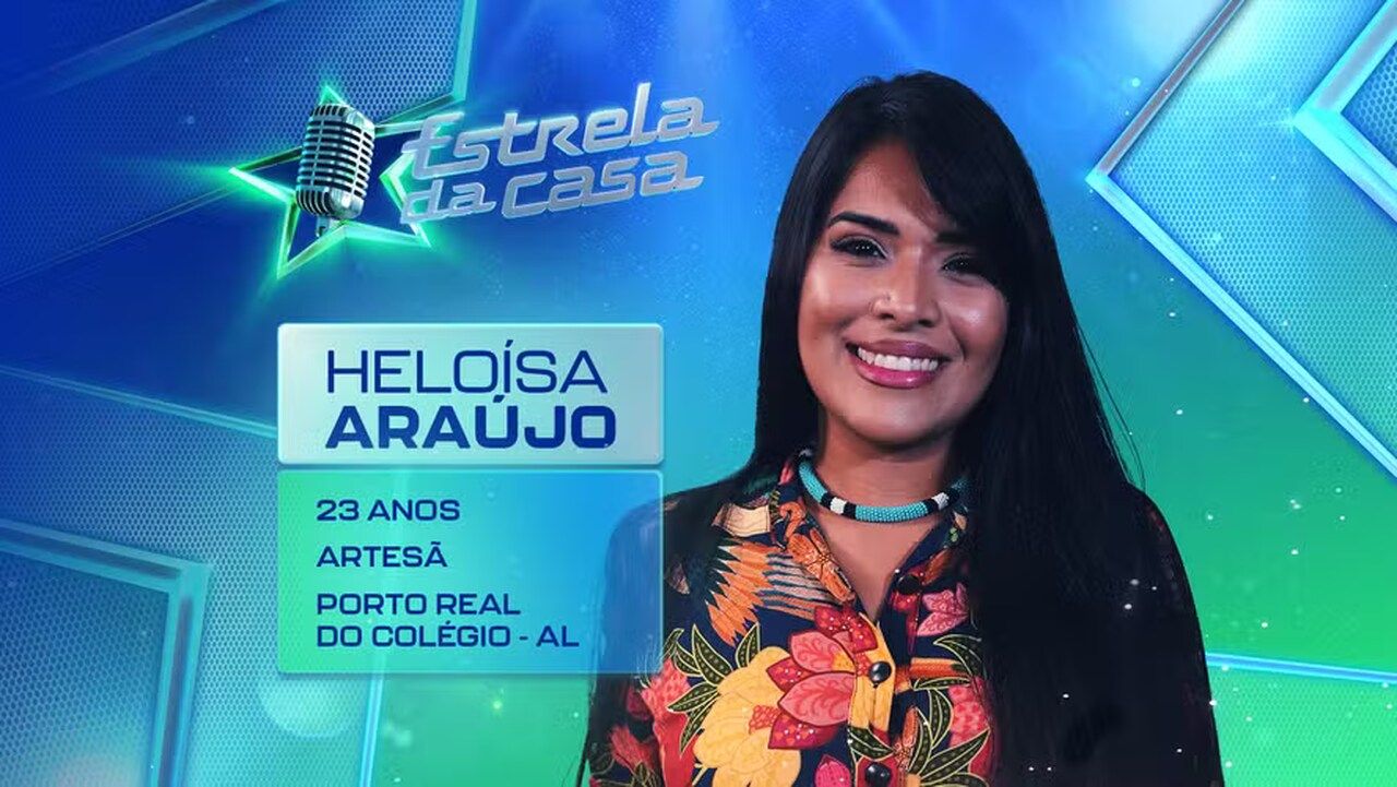 Fã de Marília Mendonça e moradora da aldeia Kariri-Xocó, em Alagoas, Heloísa Araújo está no reality ‘Estrela da casa’