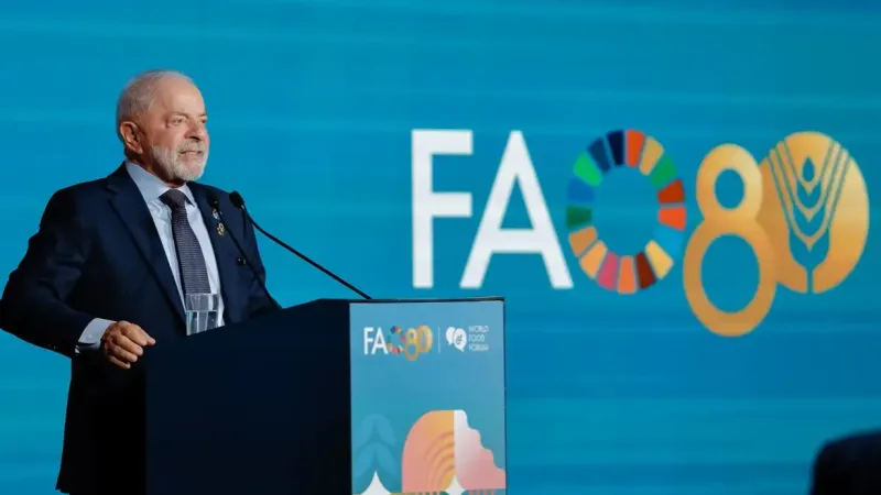 Fome é irmã da guerra, diz Lula no Fórum Mundial da Alimentação