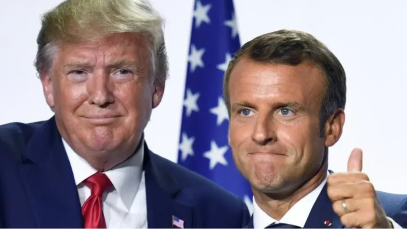 Após alfinetada de Trump, Macron diz que não é elegante ironizar seu casamento