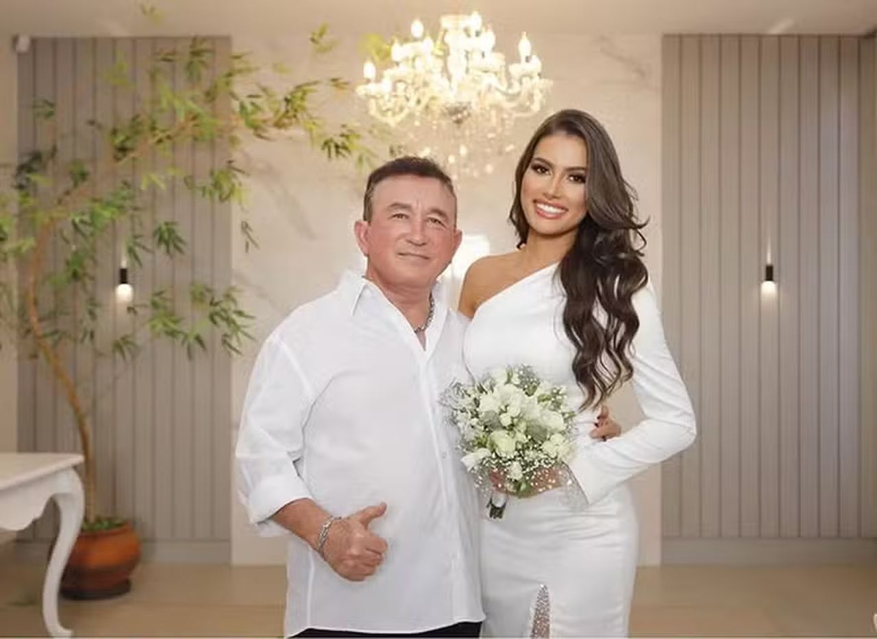 Após casamento relâmpago com Amado Batista, miss diz: 'Quando um homem quer, demonstra com atitudes'
