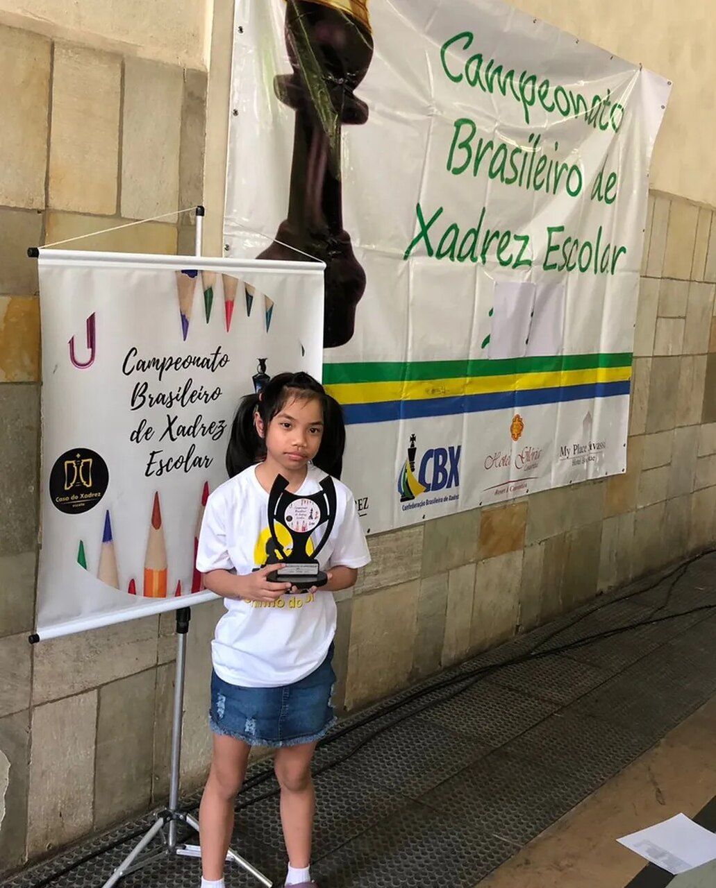 Aos 9 anos, aluna da rede pública já é tricampeã paulista e campeã nacional de xadrez escolar