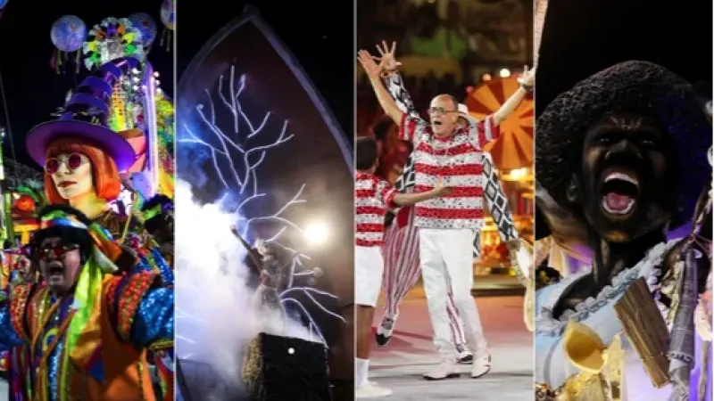 Carnaval do Rio exalta liberdade, ancestralidade e literatura na 2ª noite de desfiles