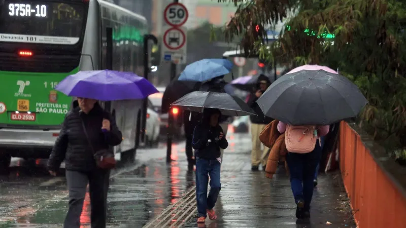 Sudeste pode ter grande volume de chuva nesta quarta-feira