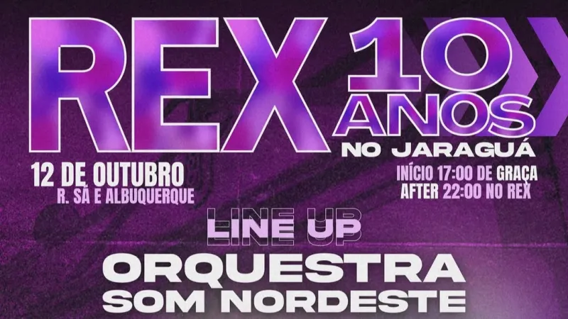 Rex Jazz Bar celebra 10 anos no Jaraguá com festa gratuita na rua e programação diversa