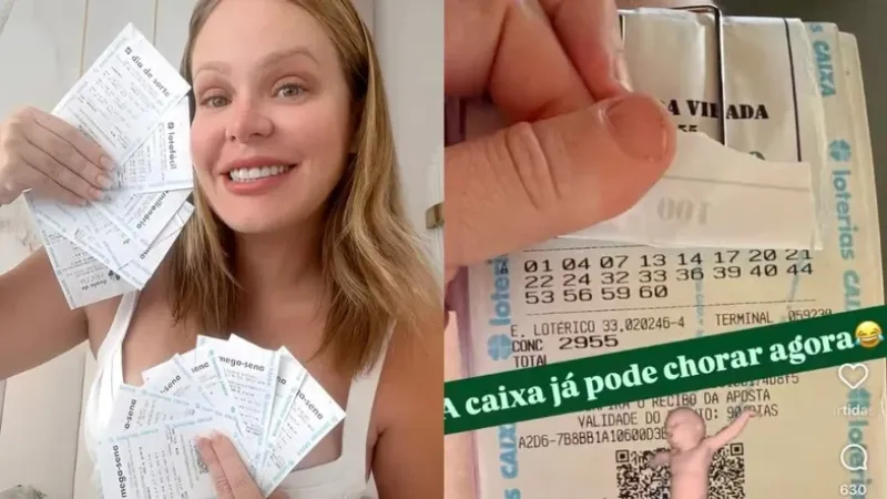 Ex-BBB Paulinha Leite compartilha duas apostas vencedoras da quina na Mega da Virada