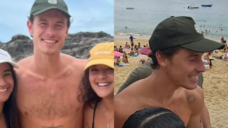 Shawn Mendes curte praia em Salvador e tira foto com fãs