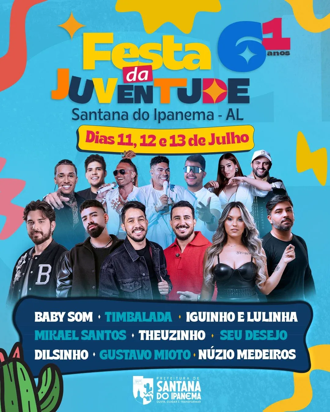Prefeito Eduardo Bulhões divulga programação da 61ª Festa da Juventude com atrações para todos os gostos