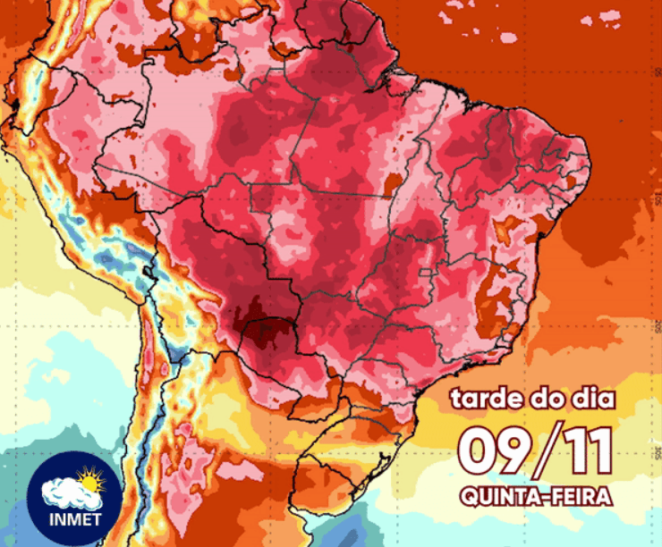 Inmet emite alerta para onda de calor nos próximos dias em todo o país