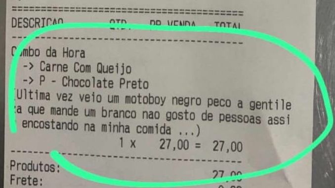 Pastelaria denuncia racismo de cliente que exigiu "motoboy branco"