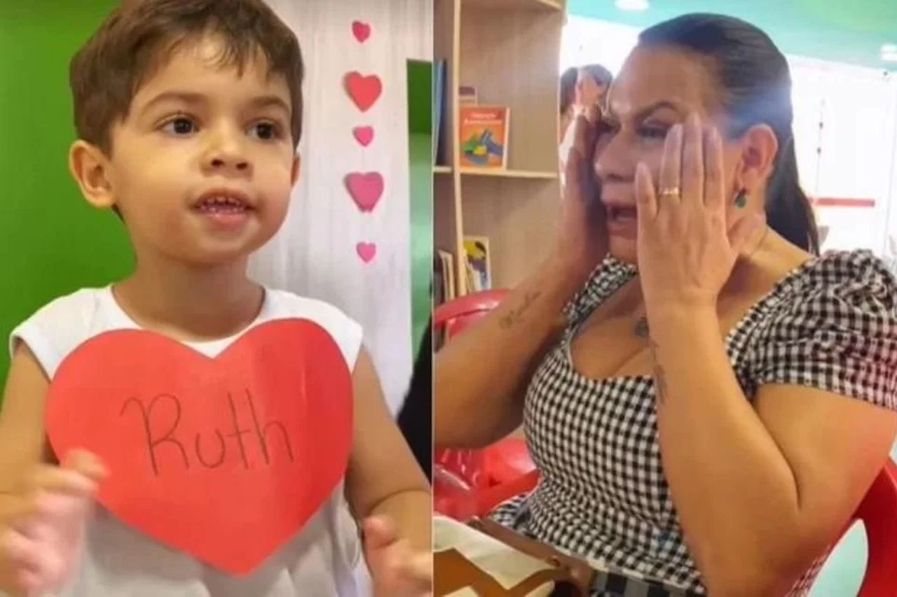Ruth mostra apresentação de Dia das Mães de Léo, filho de Marília