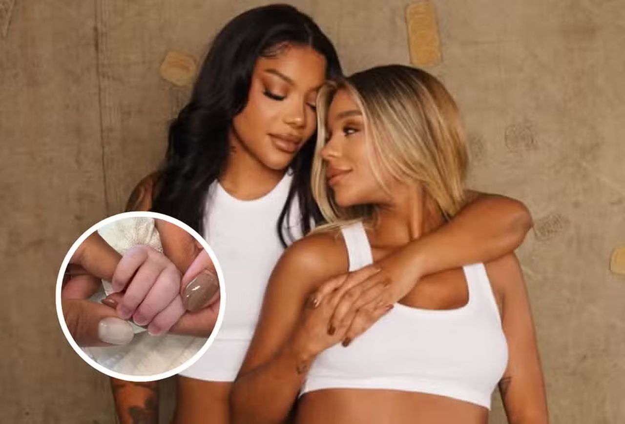 Filha de Ludmilla e Brunna Gonçalves aparece no colo das mães pela primeira vez; veja foto