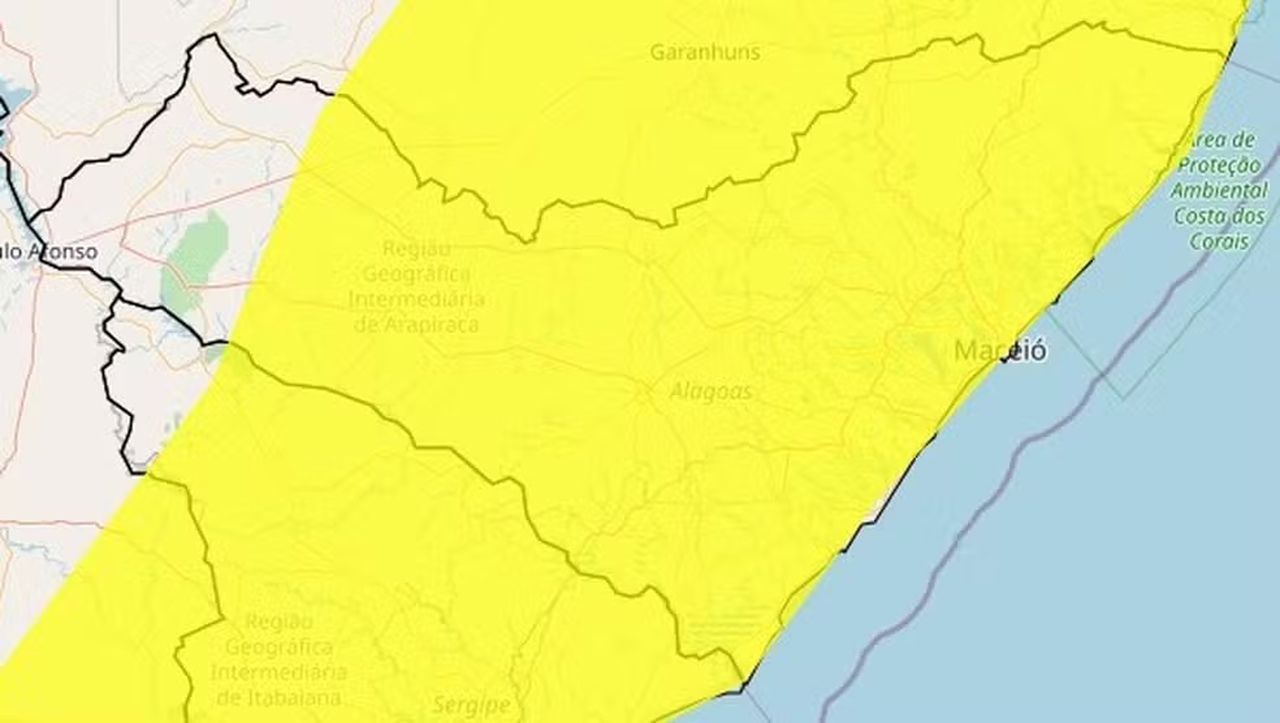 AL deve ter chuva intensa e rajadas de vento no feriadão da Semana Santa