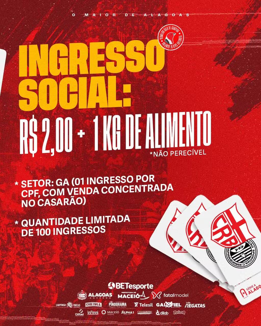 Finalíssima do Alagoano: veja preço dos ingressos para CRB x ASA
