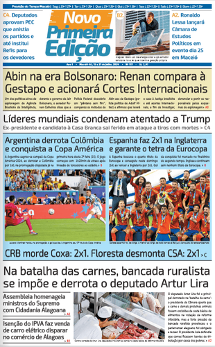 Edição impressa 15 a 21 de julho