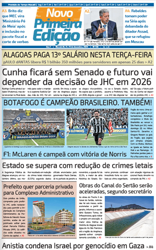 Edição impressa  de 09 a 15 de dezembro